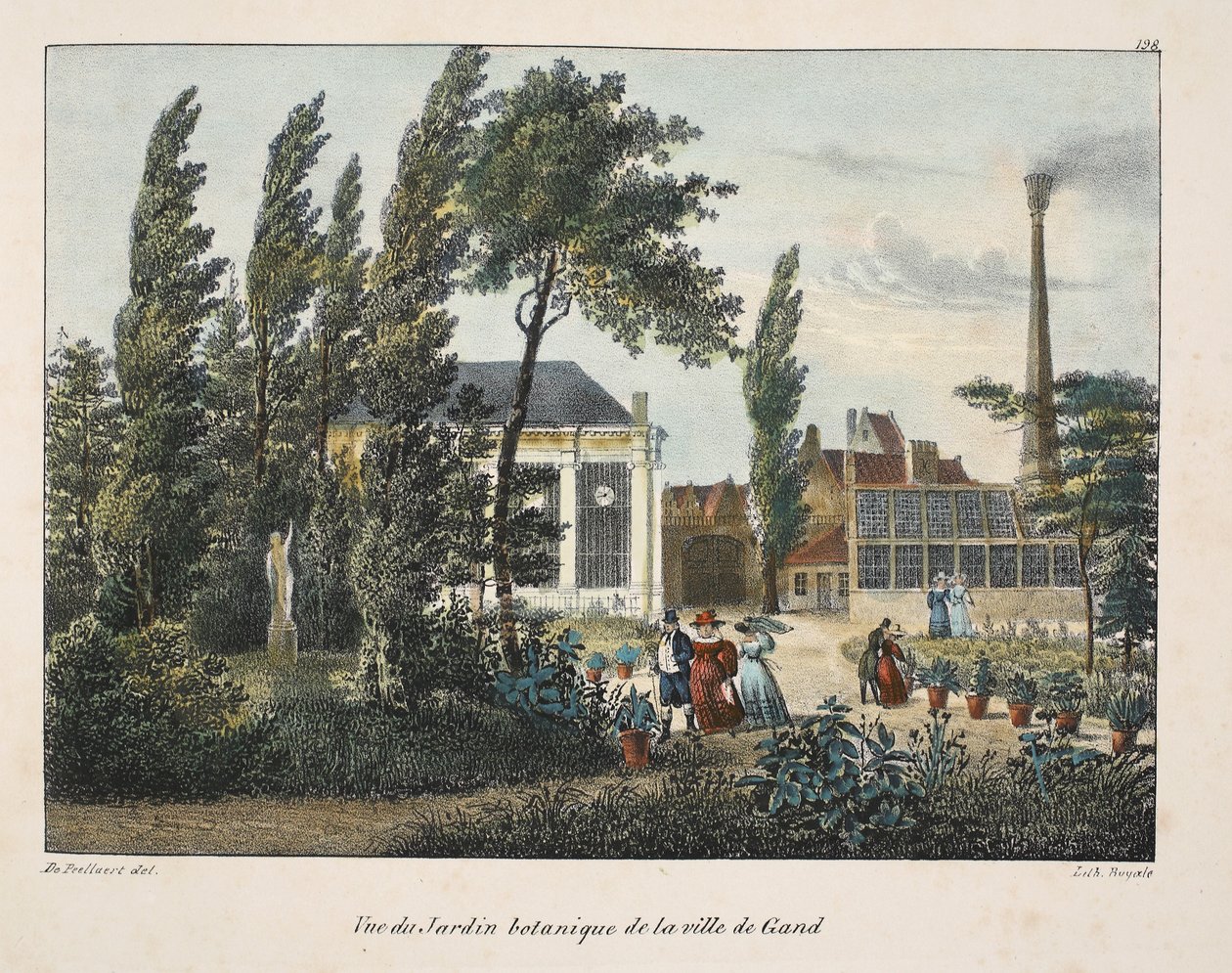 Vue du Jardin botanique de la ville de Gand, c.1895 da Belgian School