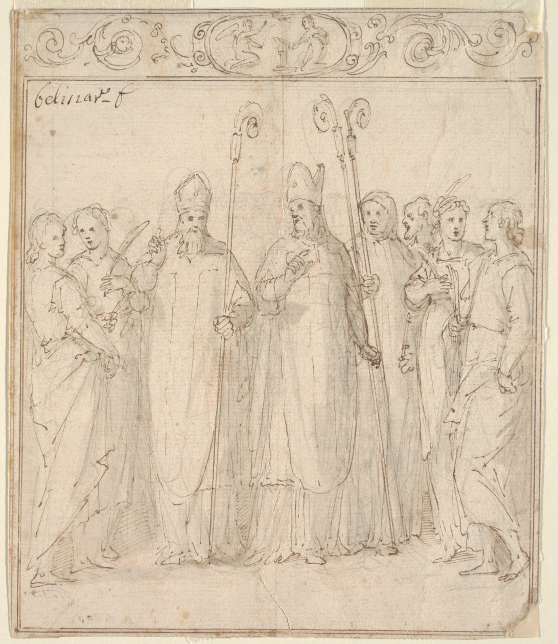 Agostino, Ambrogio e altri santi da Belisario Corenzio