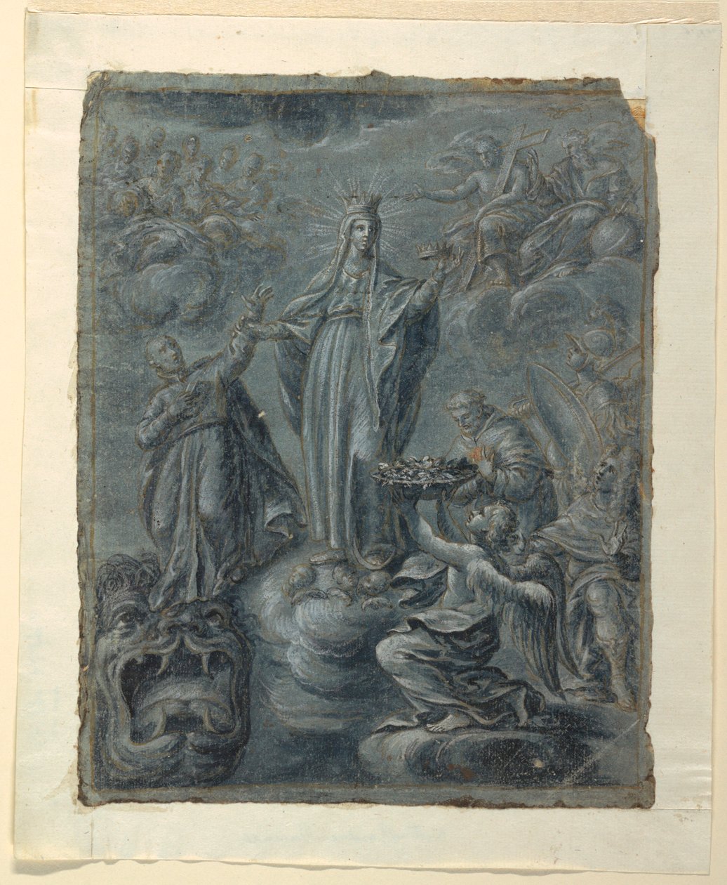 Disegno, Recto: Incoronazione della Vergine, 1630 ca. da Belisario Corenzio