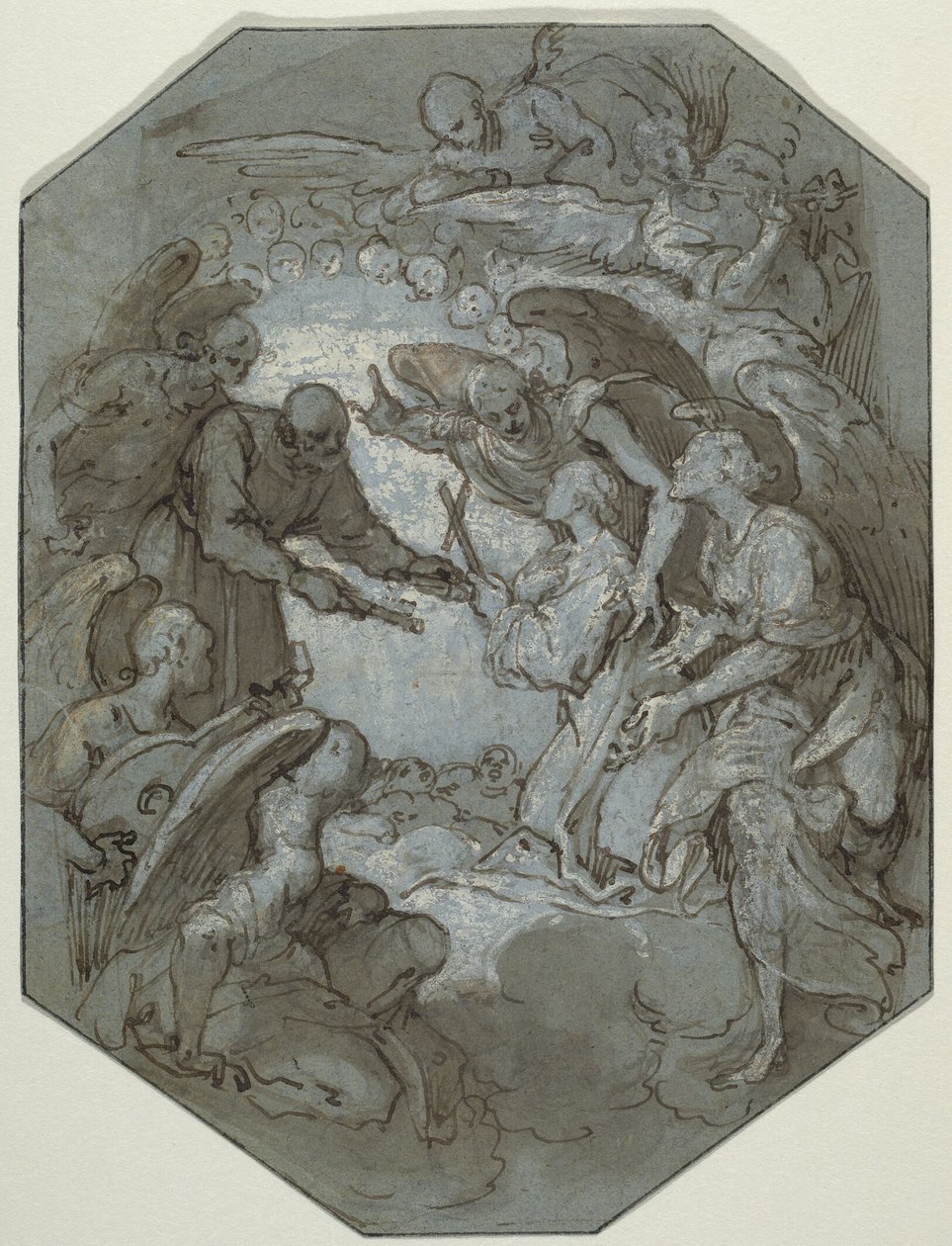 San Pietro e gli angeli accolgono un