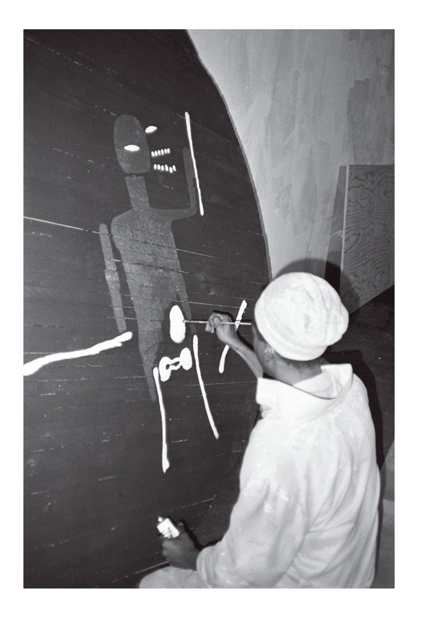 Jean-Michel Basquiat dipinge "Record", Area, New York da Ben Buchanan