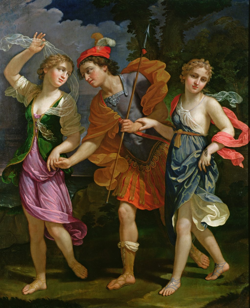 Teseo con Arianna e Fedra, le figlie del Re Minosse, 1702 da Benedetto the Younger Gennari