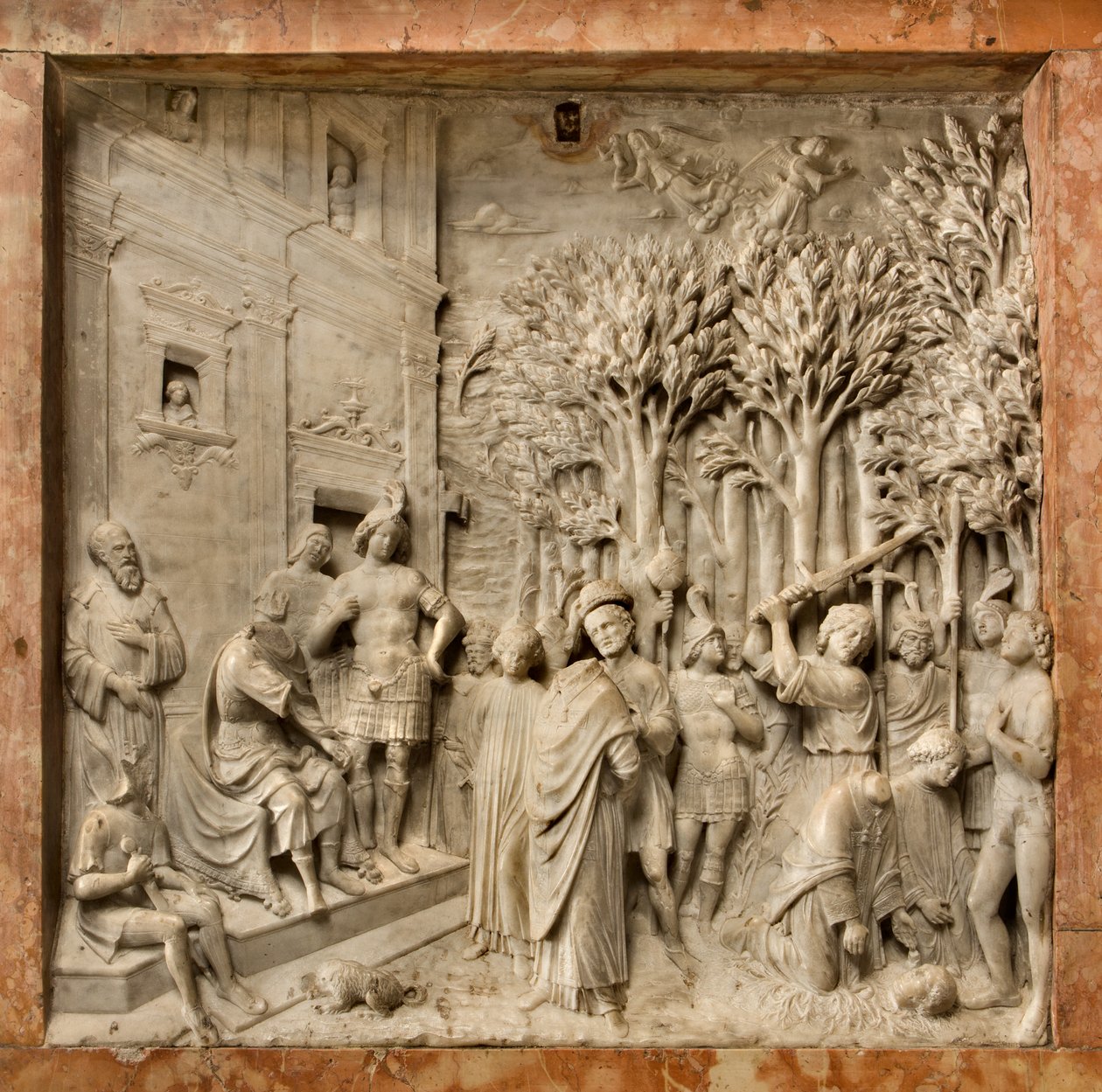 Cripta, Arca dei Santi Marcellino e Pietro Esorcista, Benedetto Briosco 1506-08, La Decapitazione dei Santi Marcellino e Pietro da Benedetto Briosco