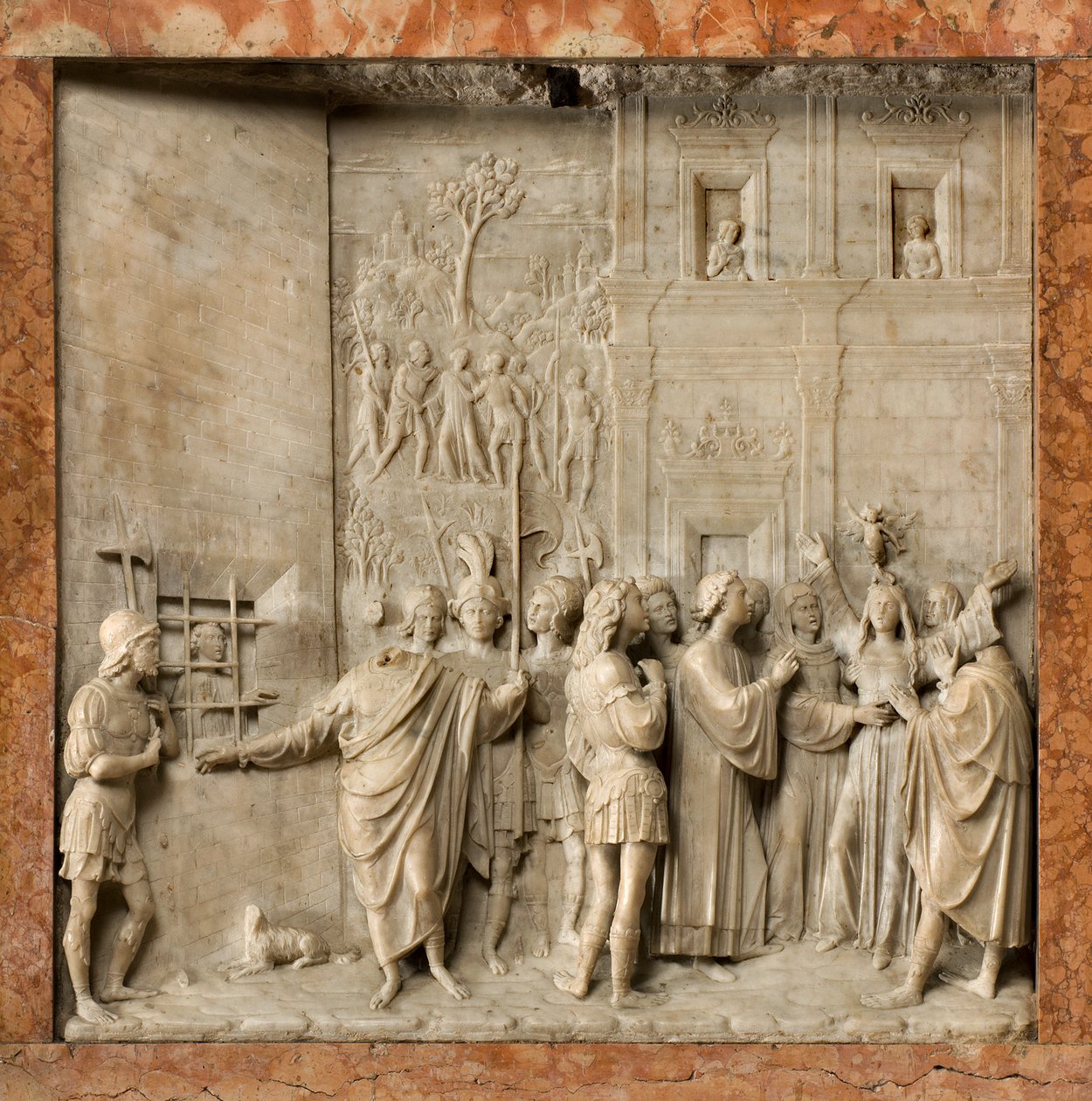 Cripta, Arca dei Santi Marcellino e Pietro Esorcista, Benedetto Briosco 1506-08, San Pietro libera Paolina dal demone da Benedetto Briosco