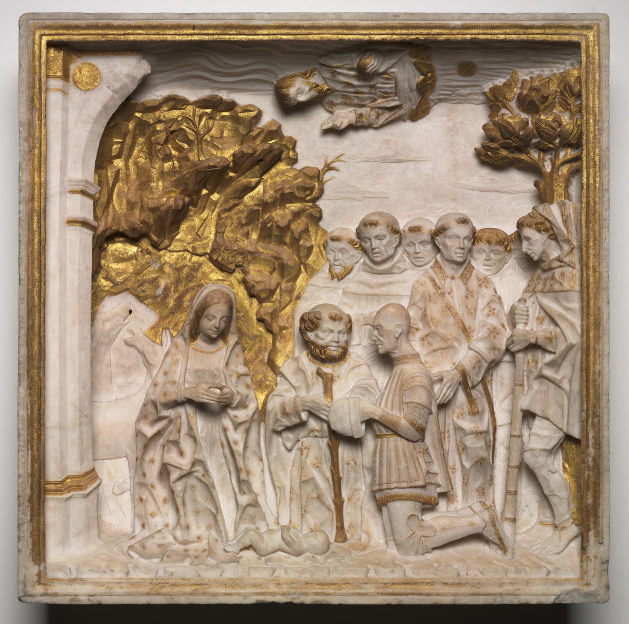 Pier Francesco Visconti, Corte di Saliceto, Adorazione del Bambino Gesù, poco dopo il 1484 da Benedetto Briosco