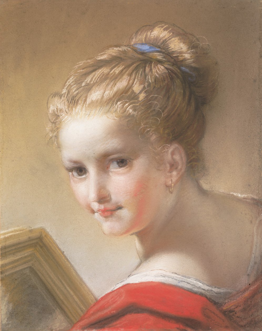 Studio di una ragazza in rosso da Benedetto Luti
