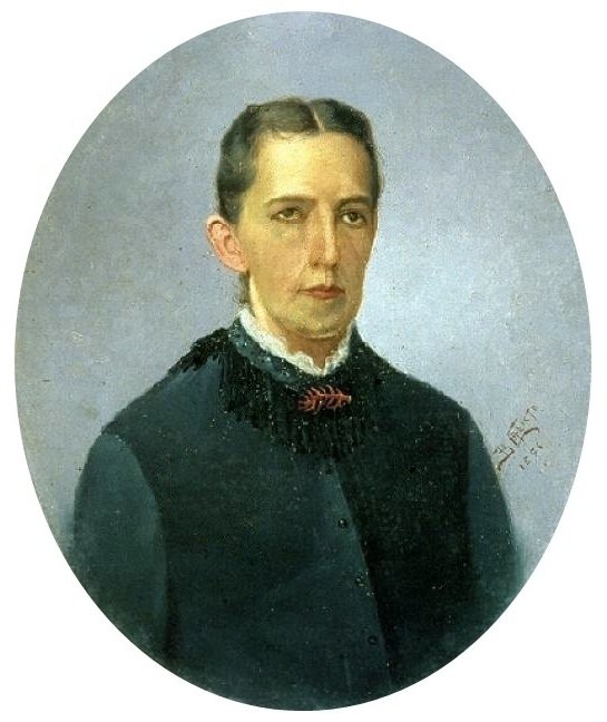 Ritratto di Maria Luiza de Almeida Moraes (busto di una signora in una cornice ovale dipinta) da Benedito Calixto
