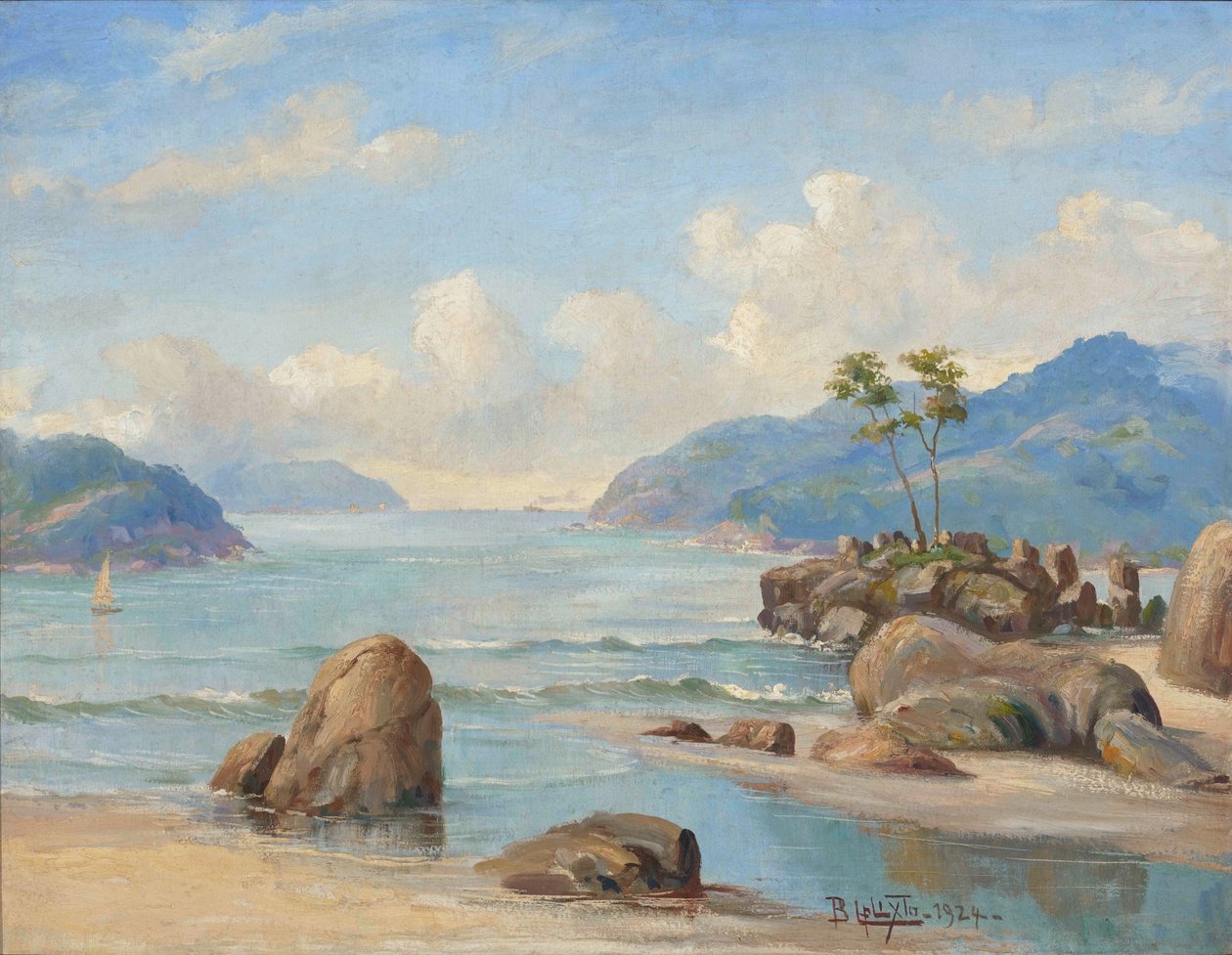 Benedito Calixto - Canto de praia (Baixada santista), SP, 1924 da Benedito Calixto