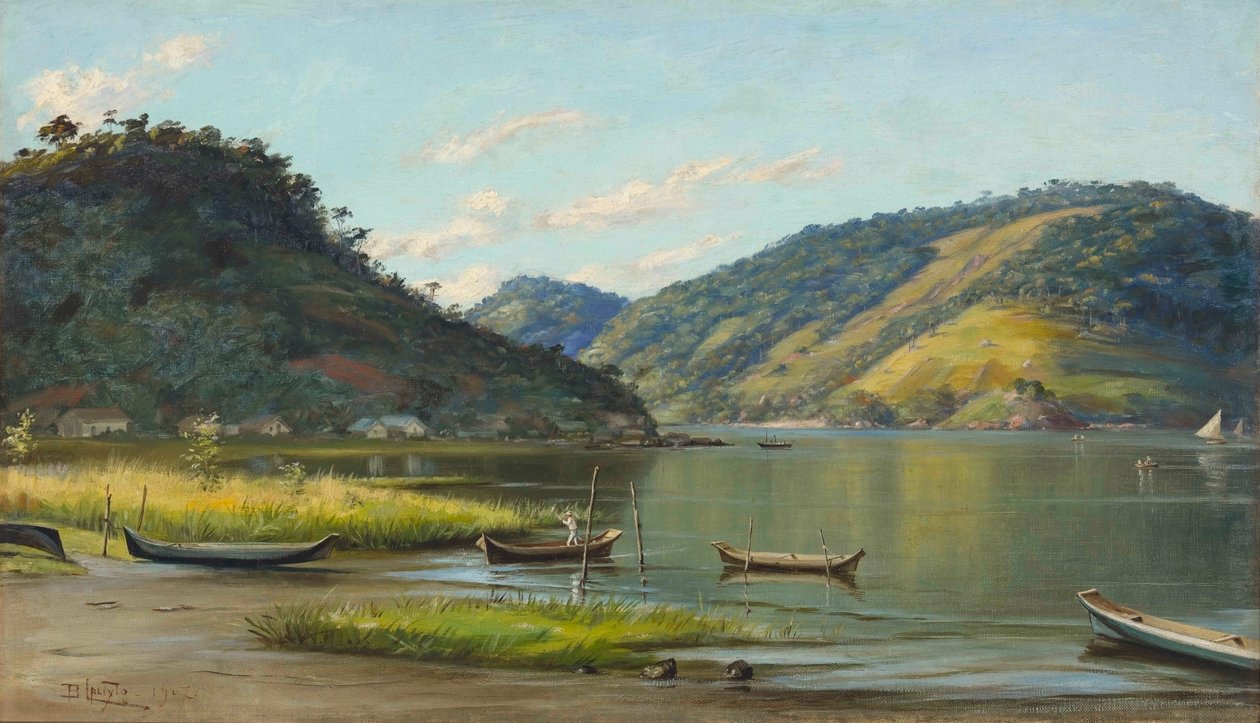Benedito Calixto - Cala con barche, SP, 1907 da Benedito Calixto