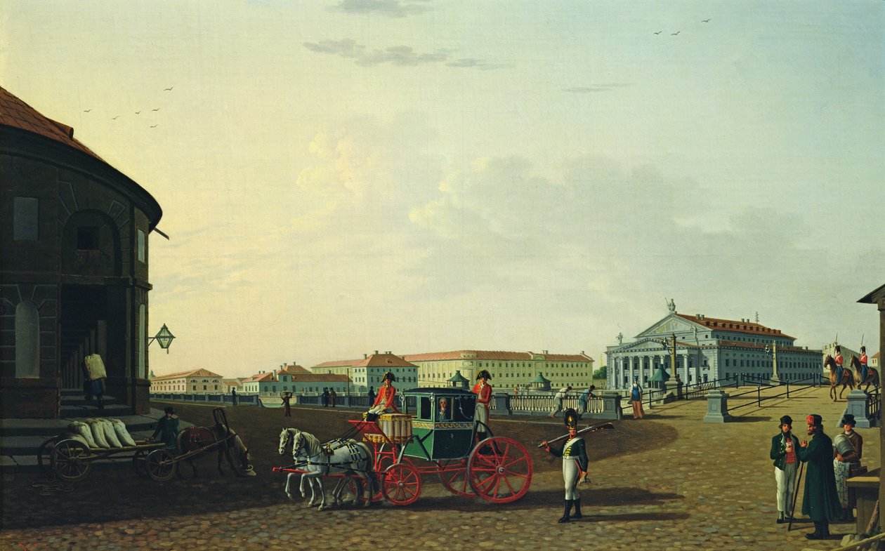 Il Teatro Bolshoi a San Pietroburgo, 1802 da Benjamin Patersson