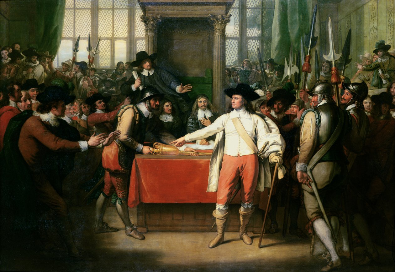 Cromwell scioglie il Lungo Parlamento da Benjamin West