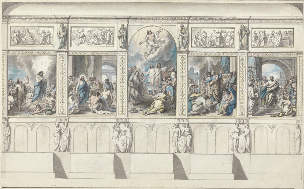 Progetto per una parete della Cappella della Religione Rivelata da Benjamin West
