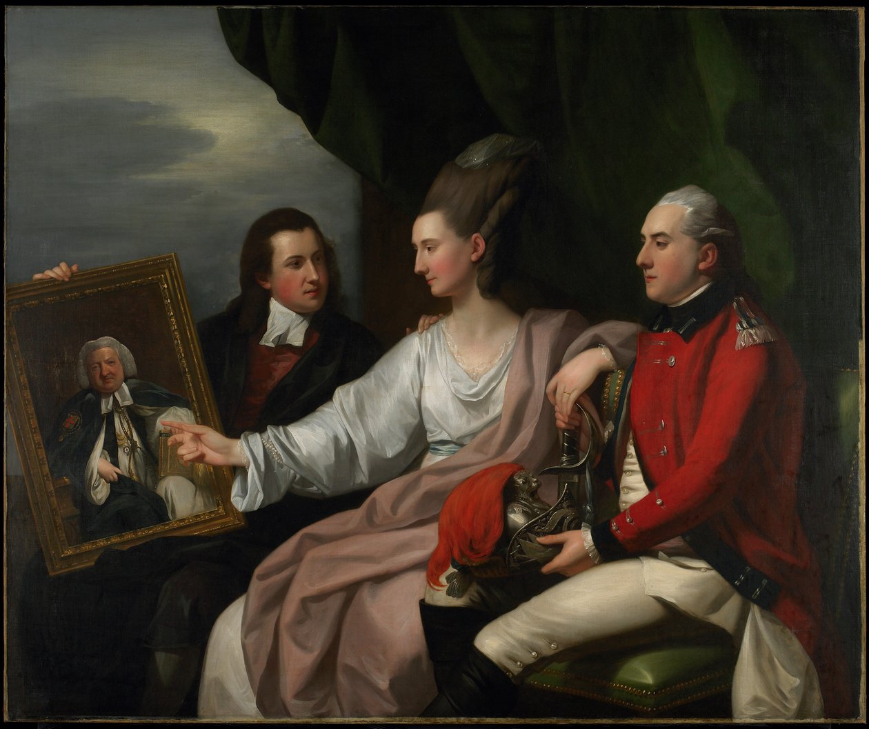 Ritratto di gruppo della famiglia Drummond, Peter Auriol Drummond, Mary Bridget Milnes Drummond e George William Drummond, 1776 da Benjamin West
