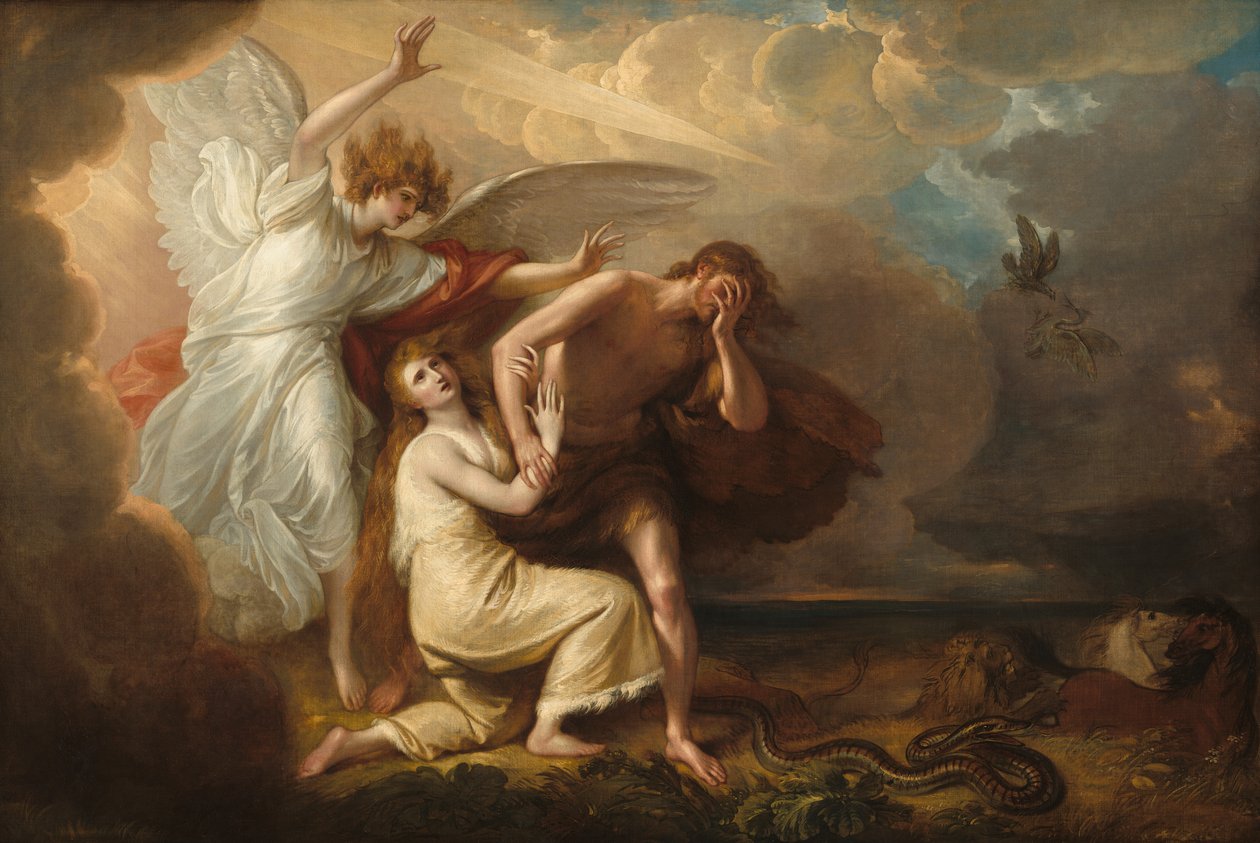 La cacciata di Adamo ed Eva dal Paradiso da Benjamin West