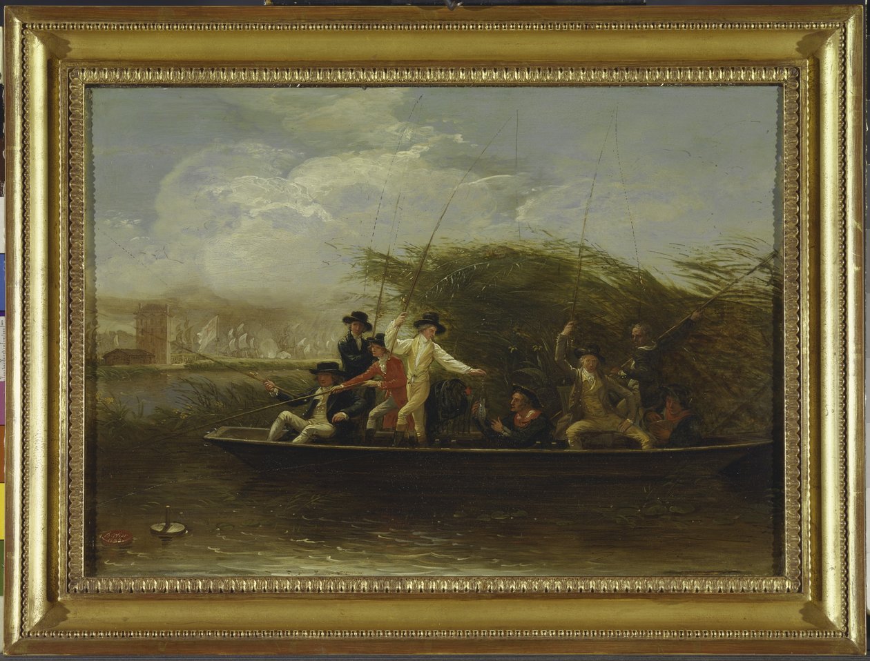 La Festa di Pesca - un Gruppo di Gentiluomini che Pescano da una Barca, 1794 da Benjamin West