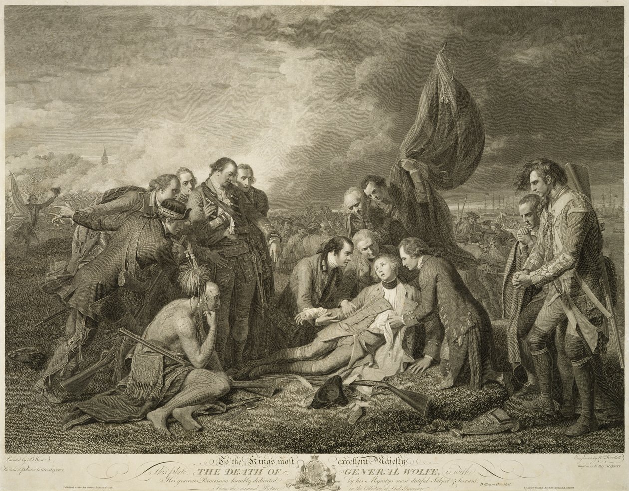 La morte del generale Wolfe, 1 gennaio da Benjamin (after) West