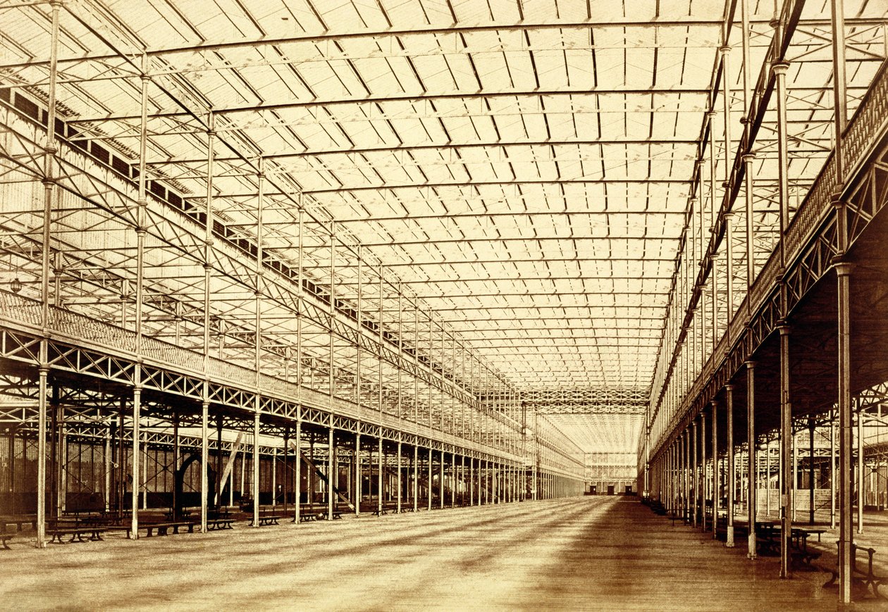 La navata al Crystal Palace, Hyde Park, marzo 1852 da Benjamin Brecknell Turner