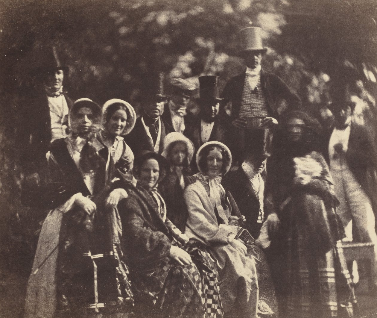Gruppo di sposi, c. 1852 o 1853 (foto) da Benjamin Brecknell Turner