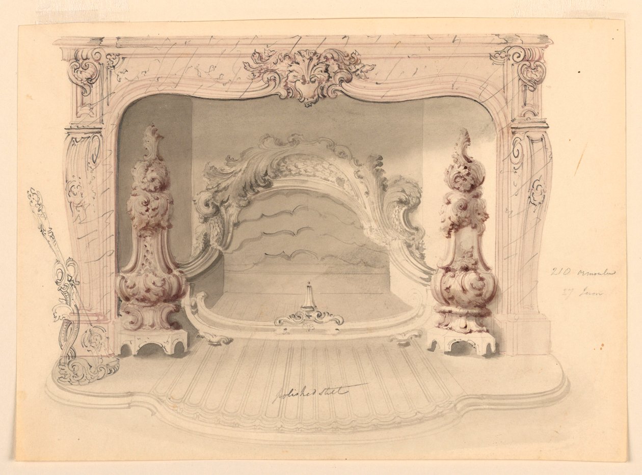 Disegno, griglia in ghisa, 1840 ca. da Benjamin Dean Wyatt