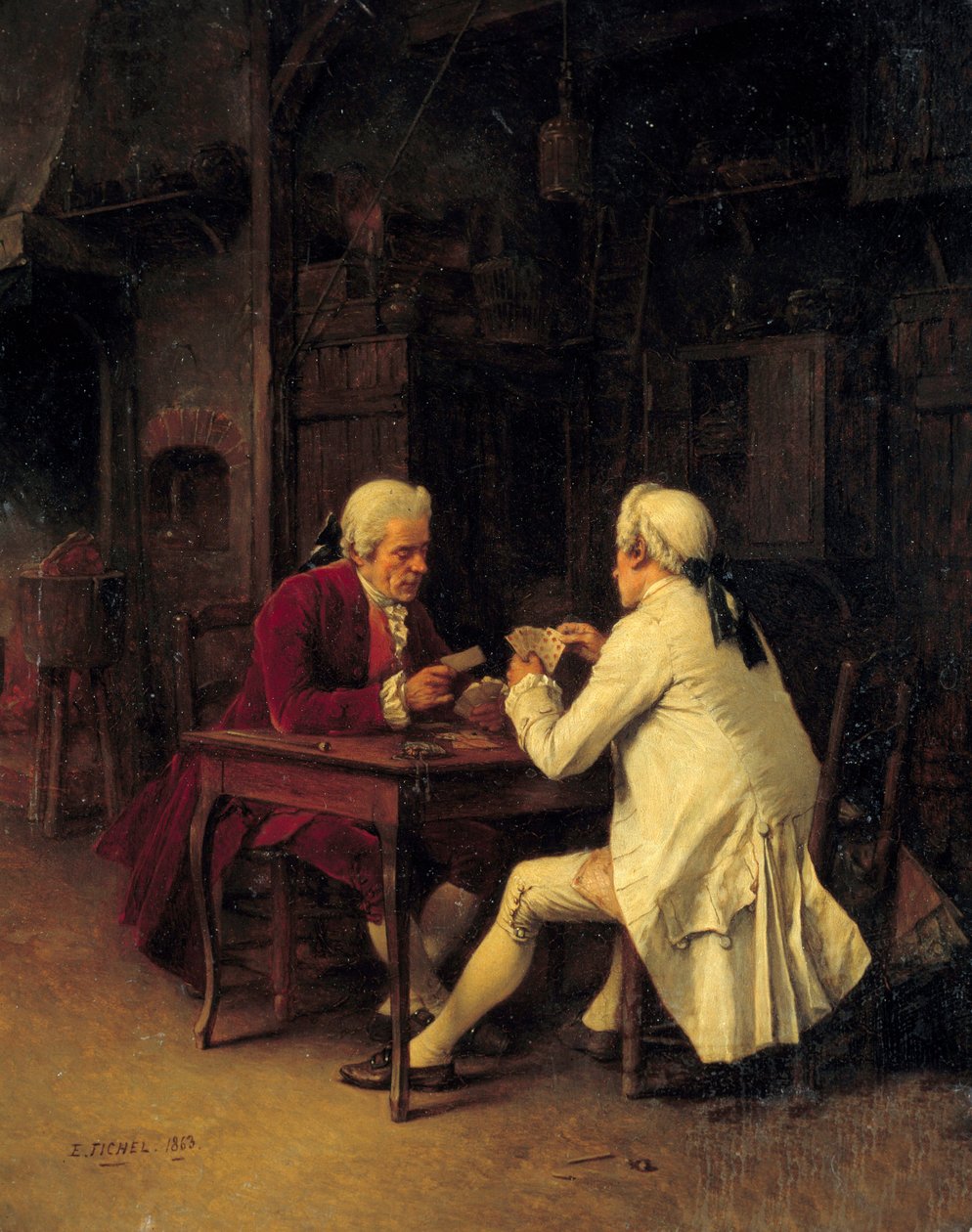 Giocatori di carte da Benjamin Eugene Fichel