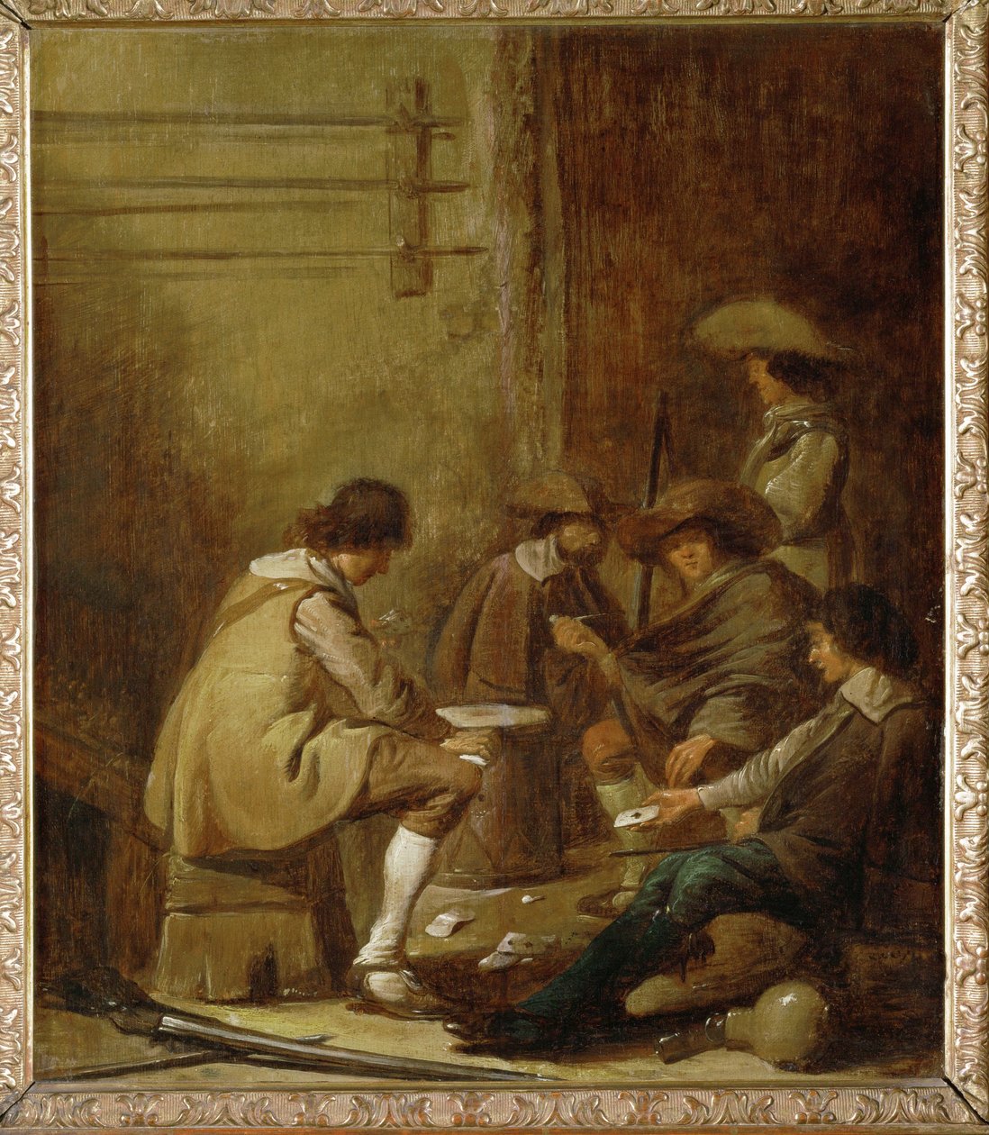 Giocatori di carte in un pub (dipinto su tela) da Benjamin Gerritsz. Cuyp