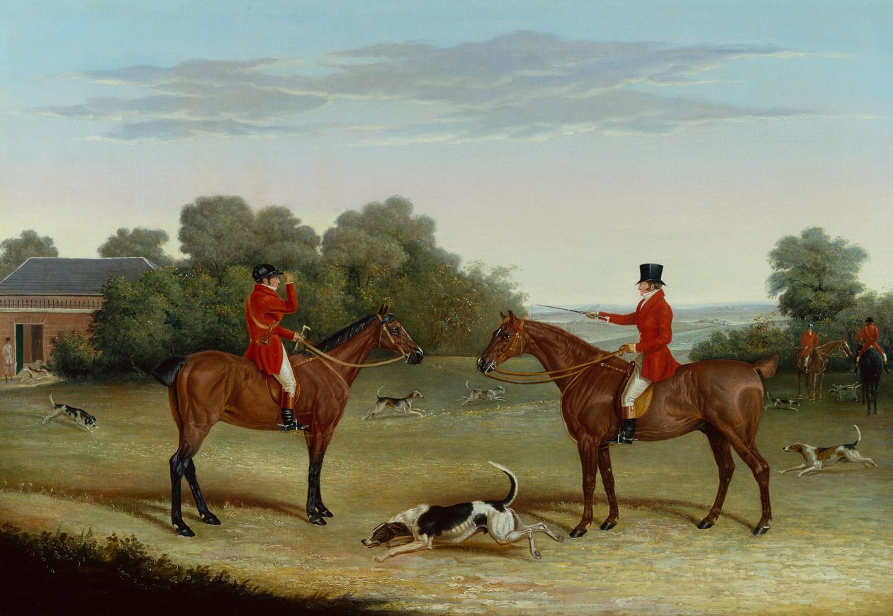 Il maestro con i cani fuori dai canili da Benjamin Herring