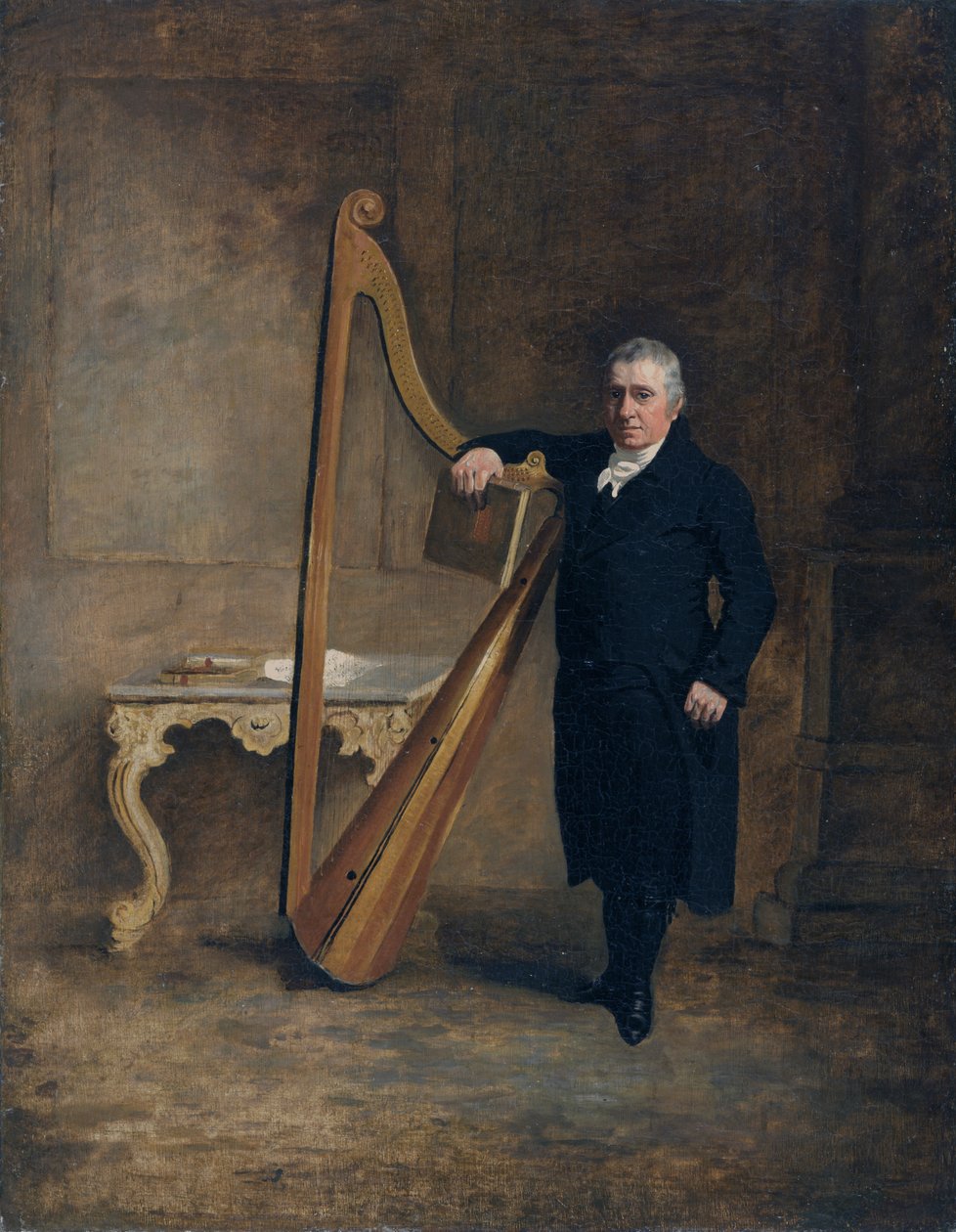 Arpista per la famiglia Corbet di Griffith Owen, c.1812 da Benjamin Marshall