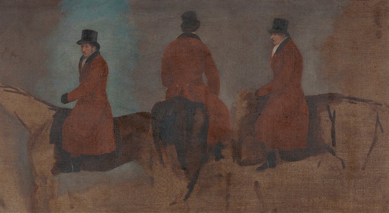 Studi di cavalieri nel campo di caccia da Benjamin Marshall