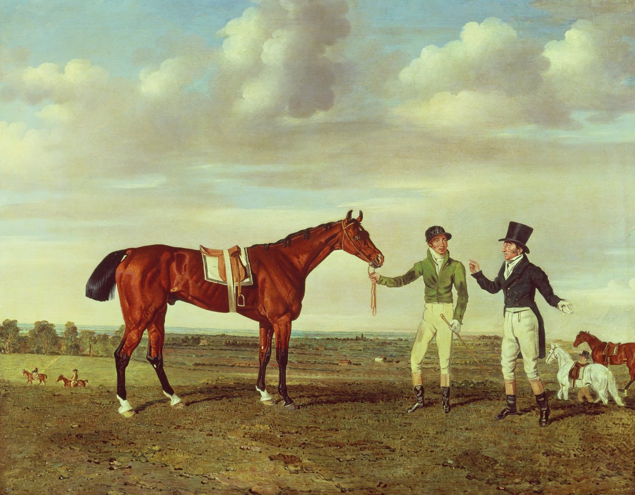 Zinganee tenuto da Sam Chifney Junior con il proprietario Mr. William Chifney, a Newmarket da Benjamin Marshall