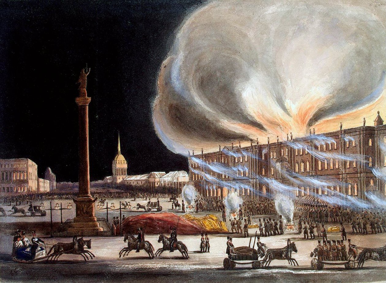 Incendio nel Palazzo d