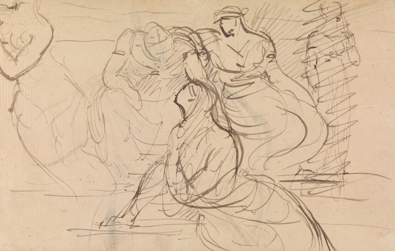 Studio di Figure di Donne in Varie Posi Sedute e in Piedi da Benjamin Robert Haydon