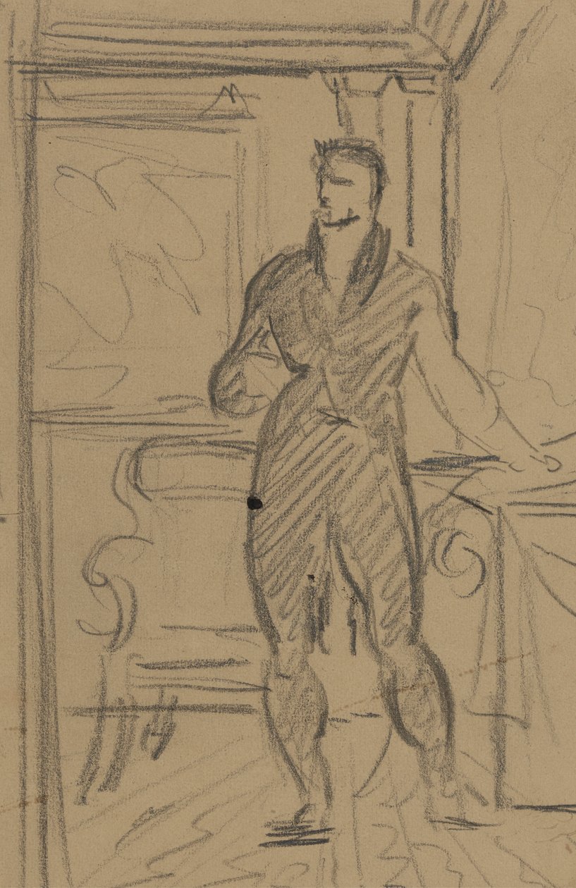 Studio di figura di un uomo in abito formale da Benjamin Robert Haydon