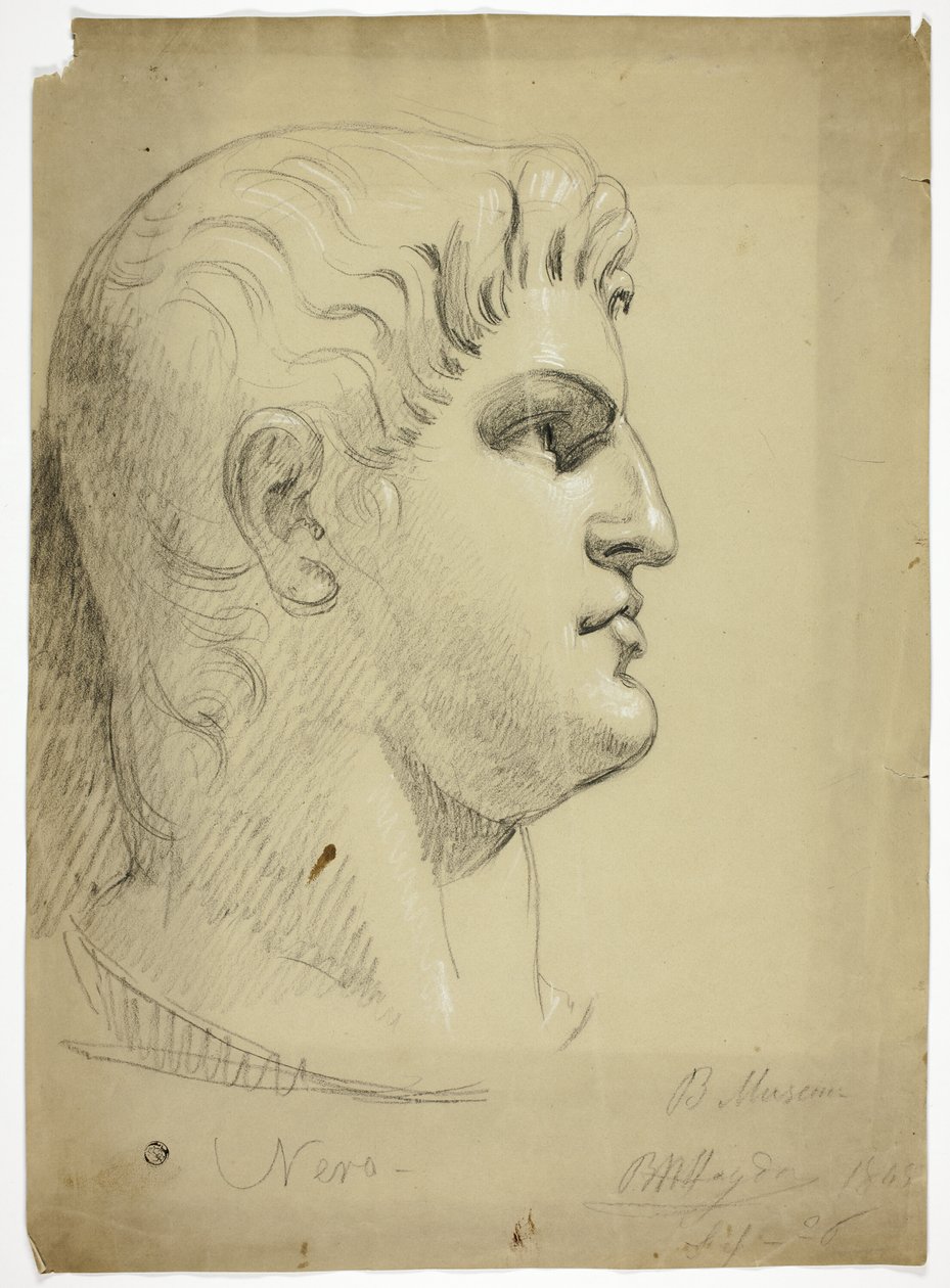 Testa di Nerone nel British Museum da Benjamin Robert Haydon