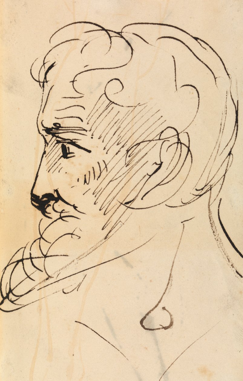 Studio di ritratto, profilo di un uomo da Benjamin Robert Haydon