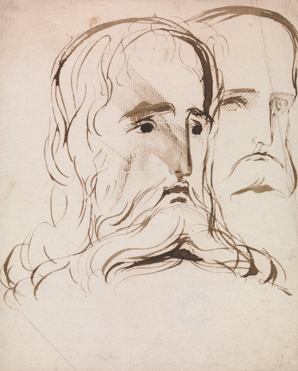 Studio per la testa di Cristo e un apostolo da Benjamin Robert Haydon