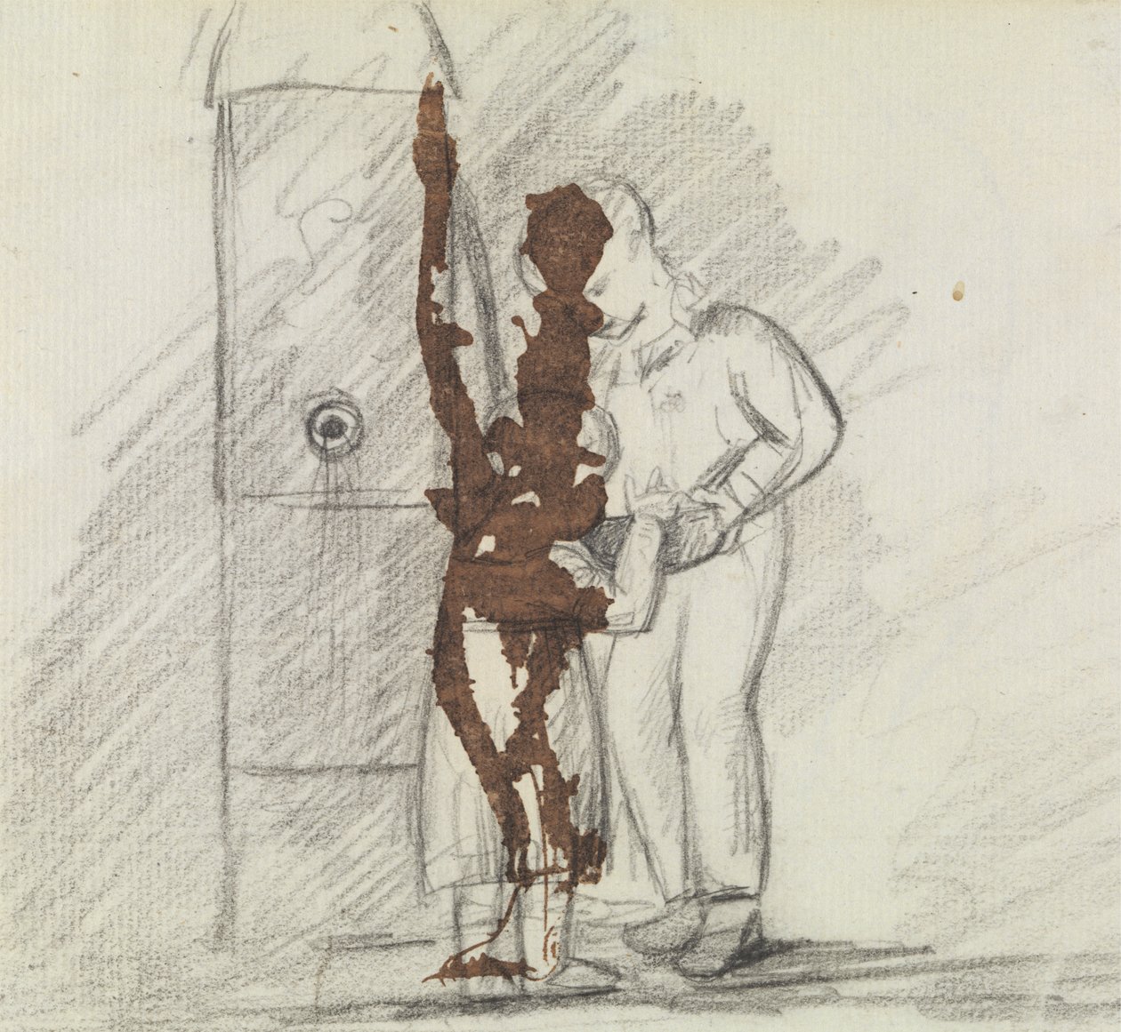 Studio di due figure in piedi insieme da Benjamin Robert Haydon