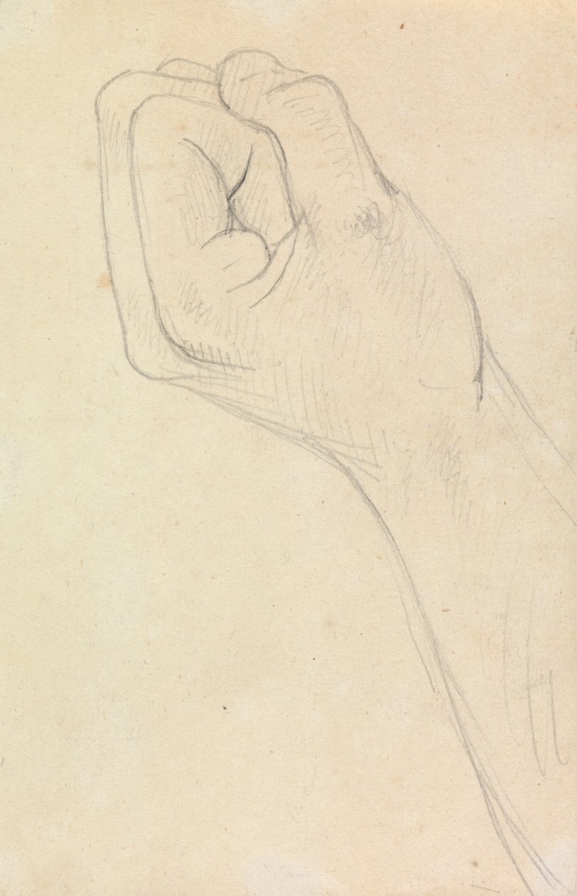 Studio di una mano, chiusa a pugno da Benjamin Robert Haydon