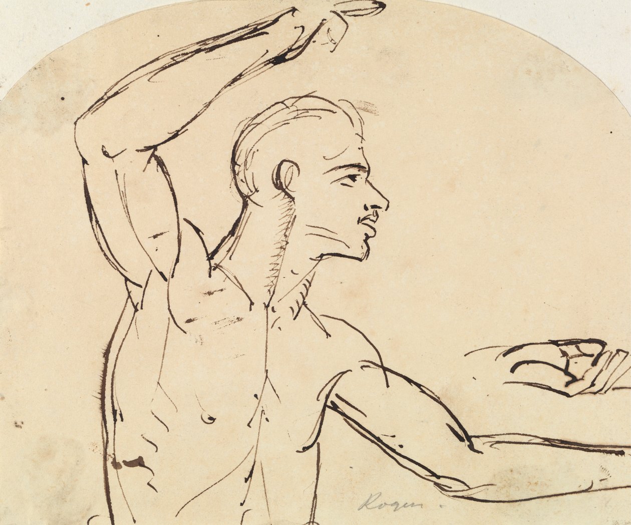 Studio di un nudo maschile da Benjamin Robert Haydon