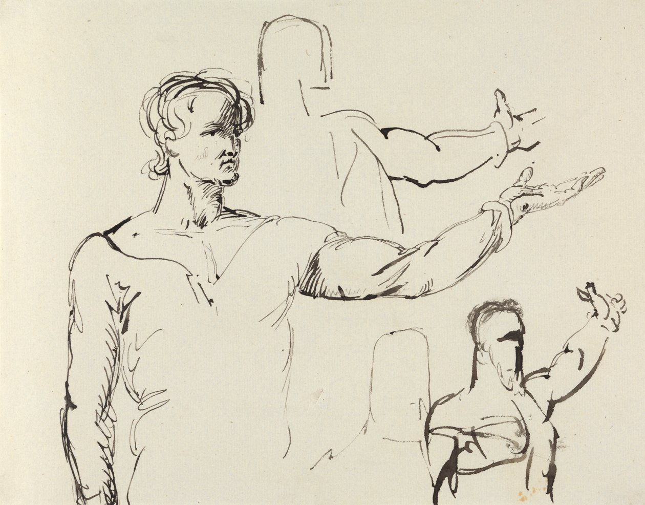 Studio di un uomo con braccio teso da Benjamin Robert Haydon