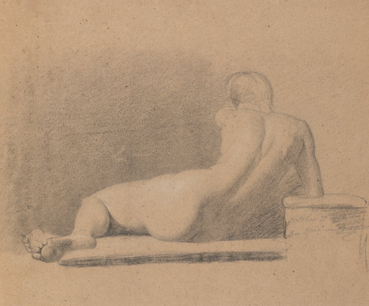Studio di una figura nuda reclinata da Benjamin Robert Haydon