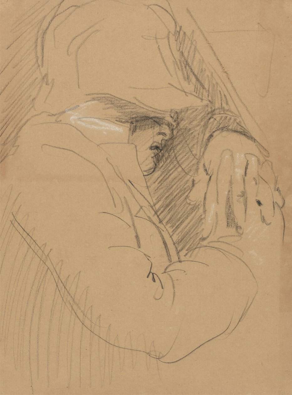 Studio di un uomo addormentato, con cappello e mani giunte da Benjamin Robert Haydon