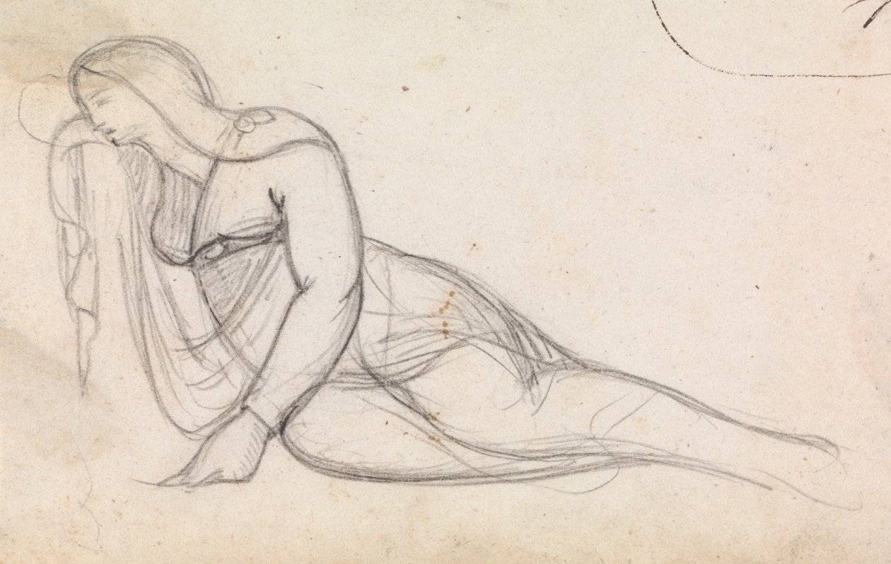 Studio di una donna in parziale reclinazione da Benjamin Robert Haydon