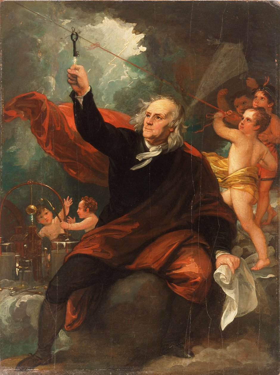 Benjamin Franklin che Estrae l