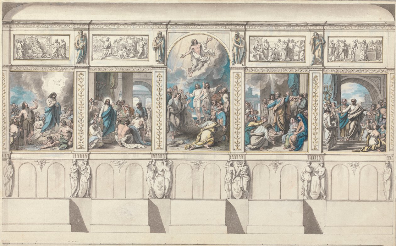 Progetto per una parete della Cappella della Religione Rivelata da Benjamin West