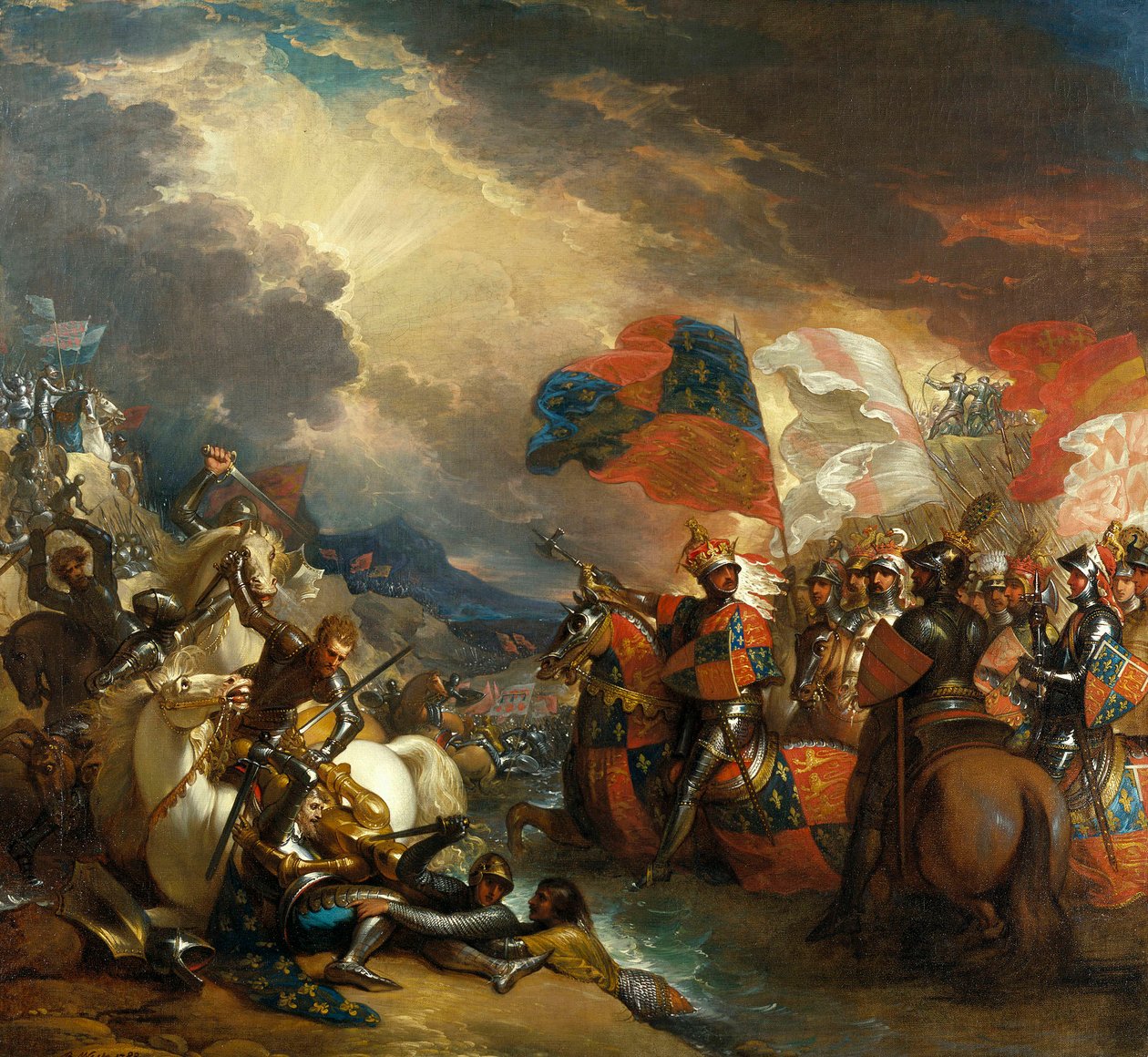Edoardo III attraversa la Somme da Benjamin West