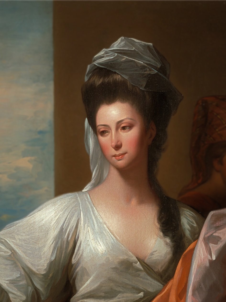 Il servo di Isacco che lega il braccialetto al braccio di Rebecca da Benjamin West