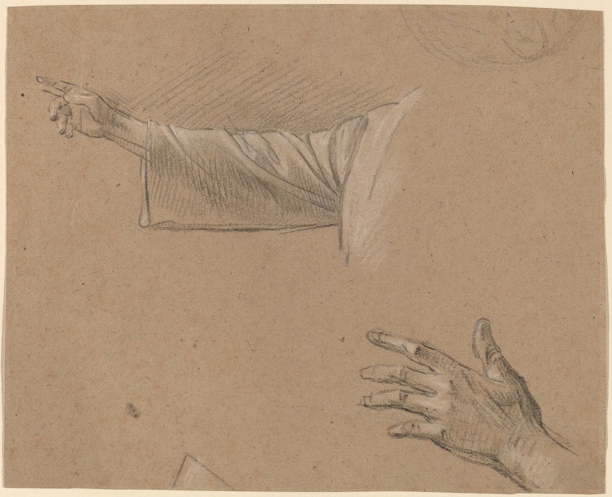 Studio di un braccio destro e una mano sinistra da Benjamin West