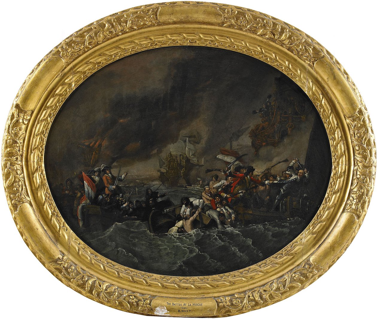La battaglia di La Hogue, 1820 da Benjamin West