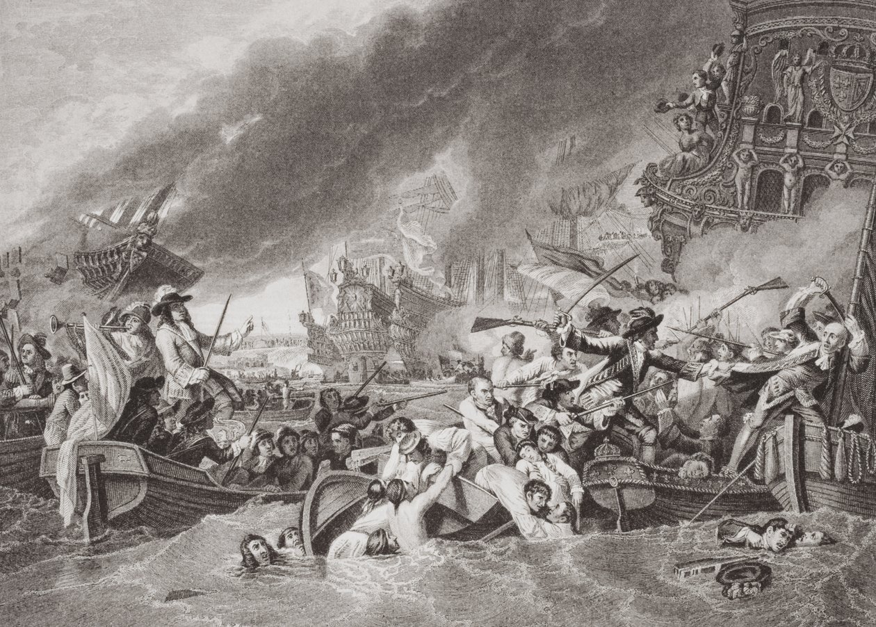 La Battaglia di La Hogue, Distruzione della Flotta Francese, 22 maggio 1692, da 