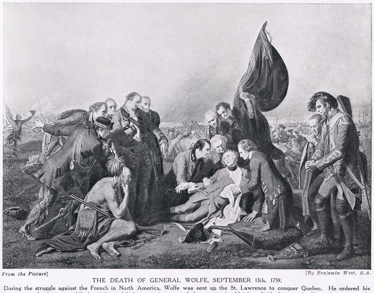 La morte del generale Wolfe, 13 settembre 1759, illustrazione da 